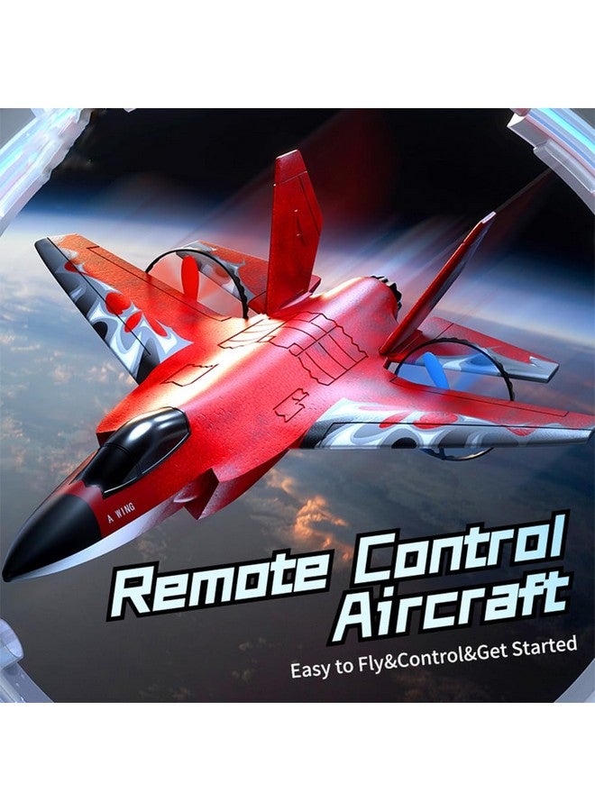 Generic RC Plane, F-35 Jet Plane Remote Control Glider Airplanes,2 Channel 2.4GHZ Remote Control Plane Aircraft, Double Charging Wire RC Airplane Easy to Fly for Adults Beginners (Red)  - Image 2