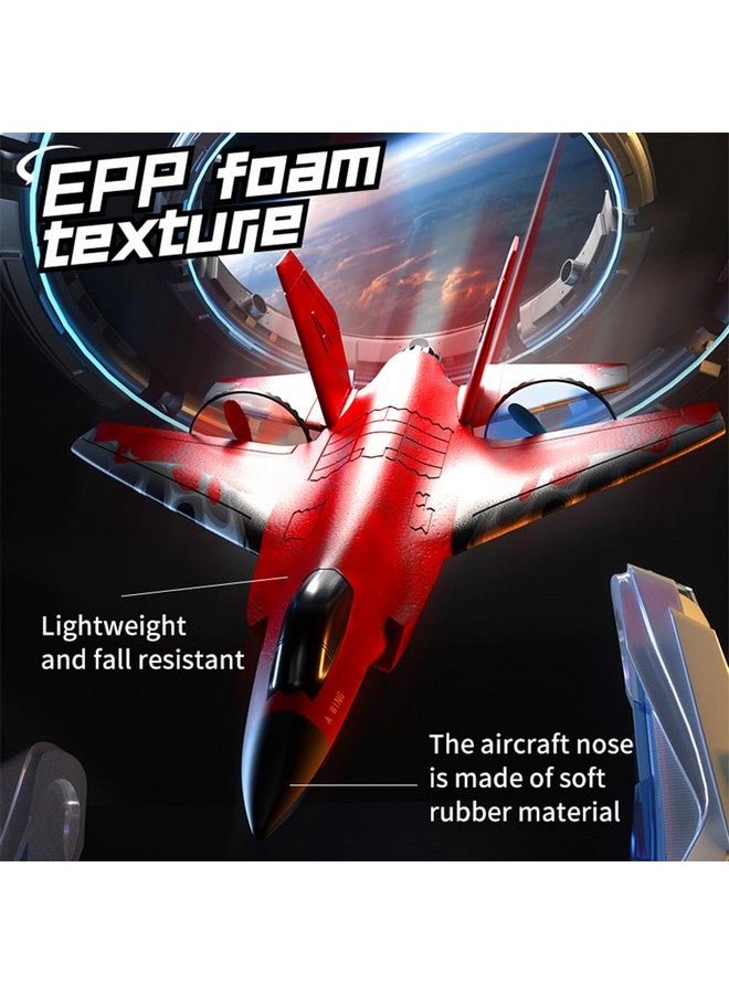 Generic RC Plane, F-35 Jet Plane Remote Control Glider Airplanes,2 Channel 2.4GHZ Remote Control Plane Aircraft, Double Charging Wire RC Airplane Easy to Fly for Adults Beginners (Red)  - Image 3
