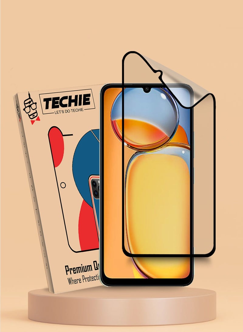 Techie فيلم حماية الشاشة السيراميكي غير اللامع 9D لهاتف شاومي ريدمي 13C - ملمس سلس مضاد لبصمات الأصابع خالٍ من الفقاعات - Image 1