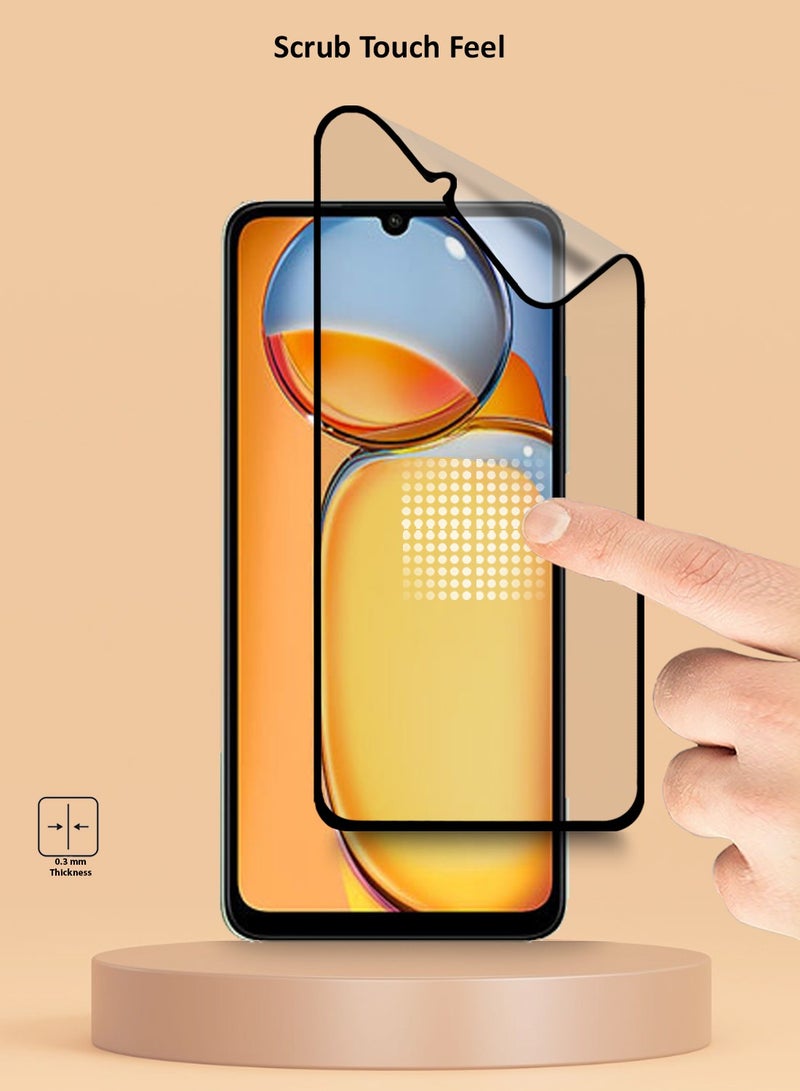 Techie فيلم حماية الشاشة السيراميكي غير اللامع 9D لهاتف شاومي ريدمي 13C - ملمس سلس مضاد لبصمات الأصابع خالٍ من الفقاعات - Image 3