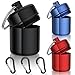 Urekt Small Pill Case 3 Pack Keychain Pill Holder with Strong Carabiners Portable Waterproof Travel Pill Container Carrier Mini Metal Pill Box Bottle with Keyring for Medicine Ear Plug Jewelry - Image 1