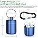 Urekt Small Pill Case 3 Pack Keychain Pill Holder with Strong Carabiners Portable Waterproof Travel Pill Container Carrier Mini Metal Pill Box Bottle with Keyring for Medicine Ear Plug Jewelry - Image 4