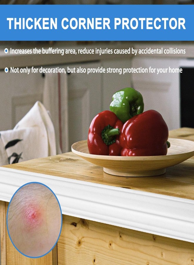 Heonay Wall Corner Protector Peel and Stick Wall Corner Trim Molding Flexible Inside & Outside Wall Corner Guard Edge Protector Self Adhesive Moulding Trim for Wall Edge Ceiling, White, 0.8” W x 10’ L - Image 4