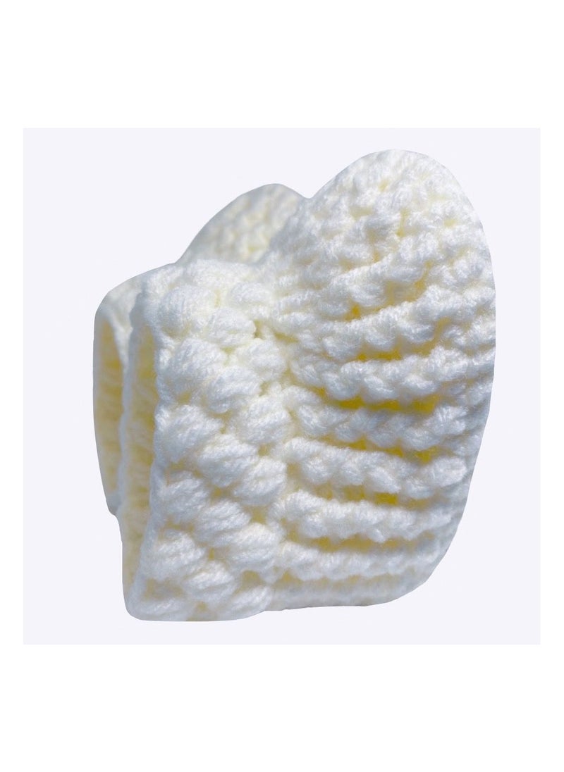 Pikkaboo - Pikkaboo Cuddles and Snuggles Crochet Baby Booties-White - Image 1