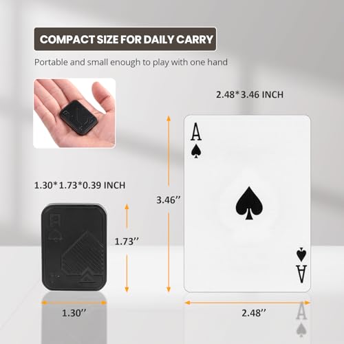 ITOKEY Fidget Toys Adults Metal Magnetic Fidget Slider EDC Poker Cards Fidget Toy Sensory Desk Toys Fidget Clicker Cool Gadgets for Anxiety and Stress Unique Gifts for Men ADHD Adults - Image 5