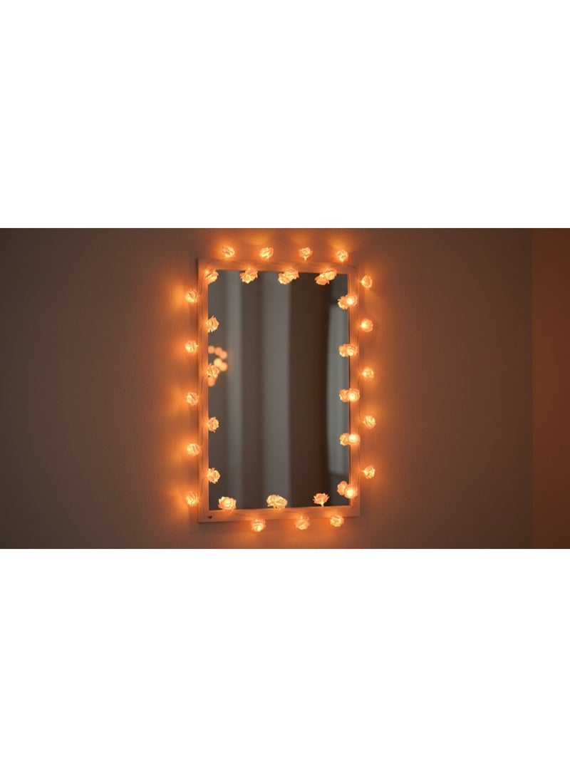 NAGAFA SHOP Pink Rose LED Garland – 20 Steady Lights with Plug and Warm Glow for Romantic Décor2M - Image 4