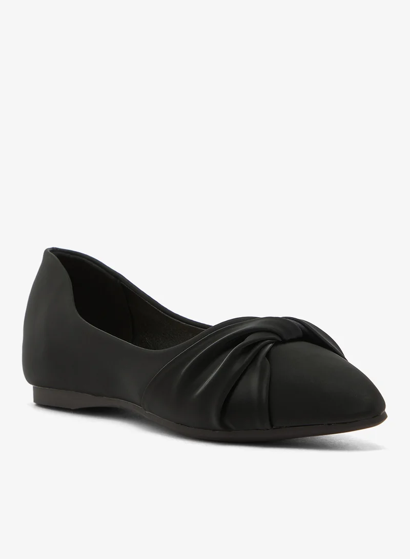 ايلا Twisted Bow Detail Pointed Toe Ballet Flats