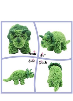 Excefore Soft Triceratops Stuffed Animal Soft Plushie Dinosaur Plush Toy Adorable Gift for Boys Girls Kids Toddlers, Green, 15''  - Image 4