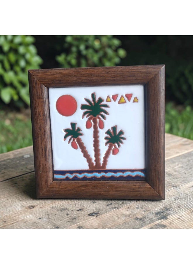 color zone pottery A ceramic and pottery frame - a unique decorative piece with a modern and distinctive touch - size 14*14 - Image 1