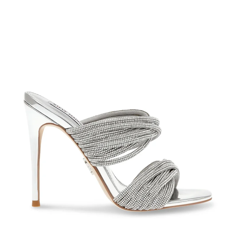 STEVE MADDEN Novel Silver Women's Sandals