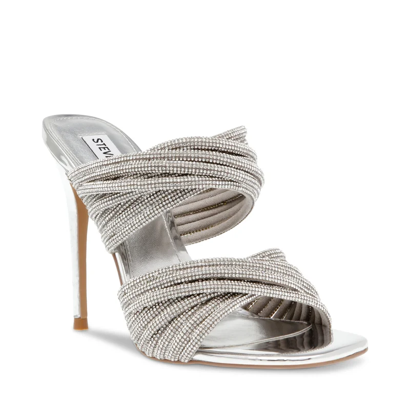 STEVE MADDEN Novel Silver Women's Sandals