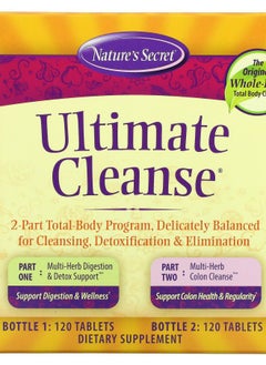 Ultimate Cleanse 2 Part Total-Body Program 2 Bottles 120 Tablets Each