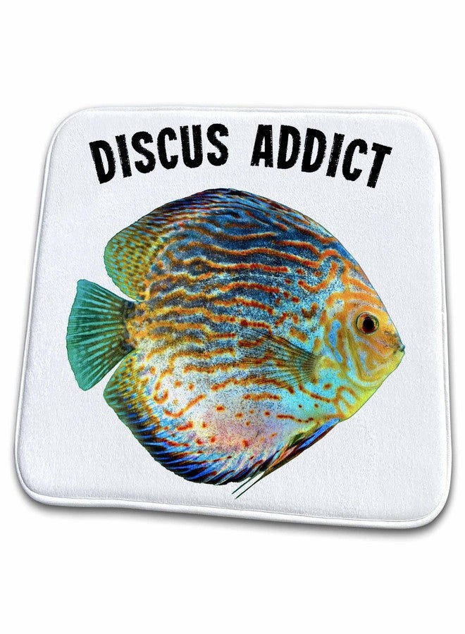 3DROSE Dish Drying Mat - Discus Fish Addict Funny Aquarium Design Illustrations - Image 1