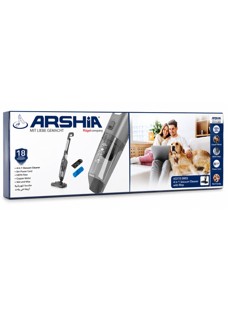 آرشيا مكنسة كهربائية Arshia VC272-3863 متعددة الوظائف -4 في 1 - Image 2