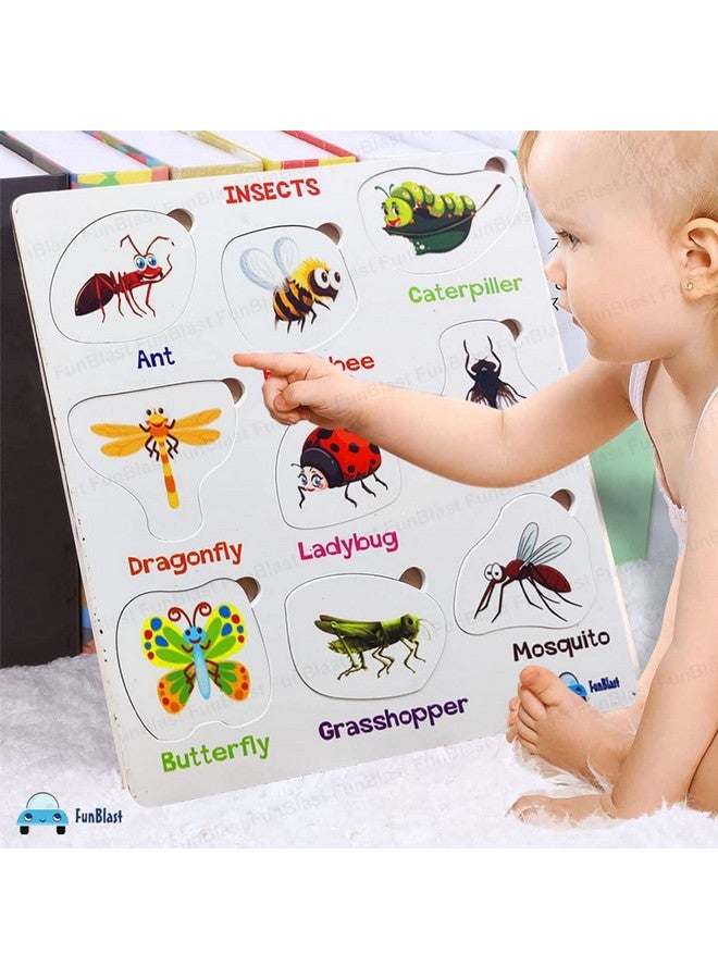 فنبلاست ألغاز الحشرات الخشبية من فن بلاست للأطفال، لعبة ألغاز تعليمية ولوحة تعليمية ملونة للأطفال، ألعاب تركيب الصور المقطوعة الخشبية الممتعة - Image 3