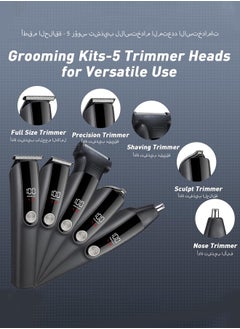 spa luxetique Premium Trimmer for Men, 5-In-1 Shaving Machine with Nose Hair Trimmer, 90 Mins Runtime, Type-C Charging, Mens Cordless Style Kit  - Image 2