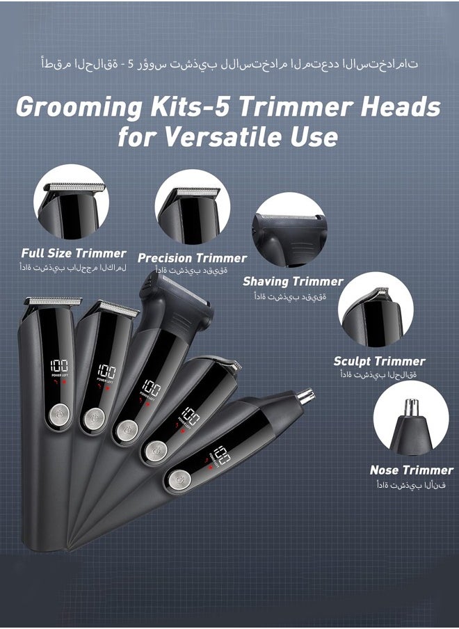 spa luxetique Premium Trimmer for Men, 5-In-1 Shaving Machine with Nose Hair Trimmer, 90 Mins Runtime, Type-C Charging, Mens Cordless Style Kit  - Image 2