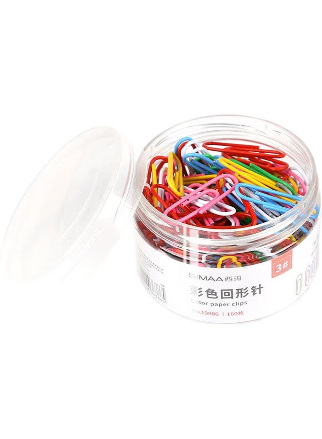 Simaa 160 Pieces/Bar Colorful Paper Clips 3#29Mm Office Supplies/Stationery 19886 - Image 2