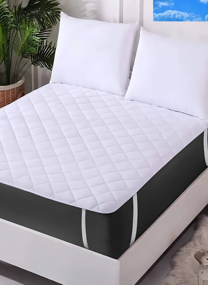 Blueberry Ultra Soft Comfort Mattress Protector Mattress Topper Cover 4 Corner Elastic 140x200cm - Image 1