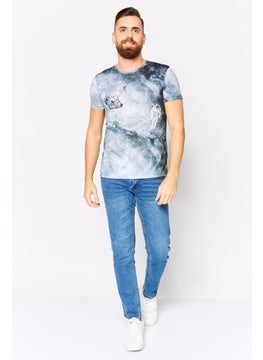 DeFacto Men Crew Neck Short Sleeves Graphic Printed T-Shirt, Multicolor  - Image 2