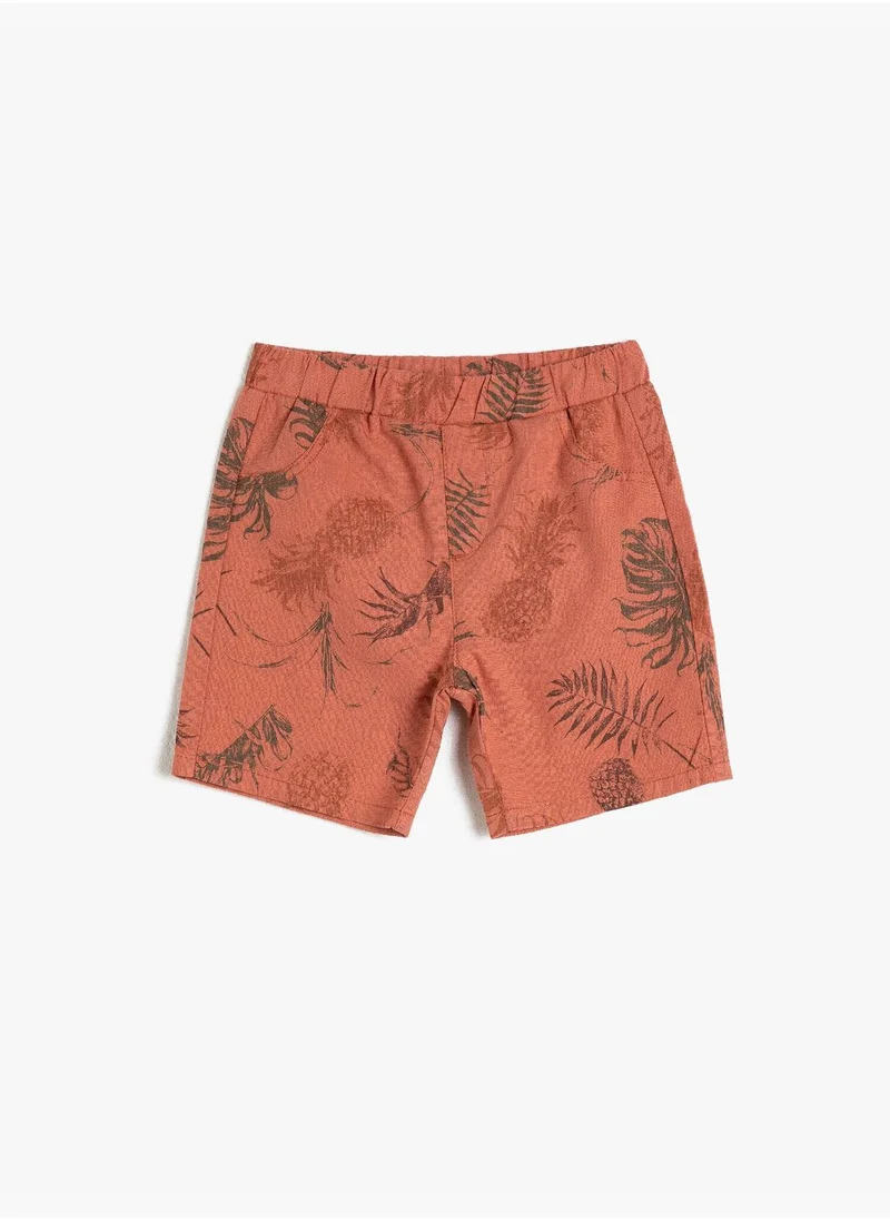 كوتون Linen Printed Shorts