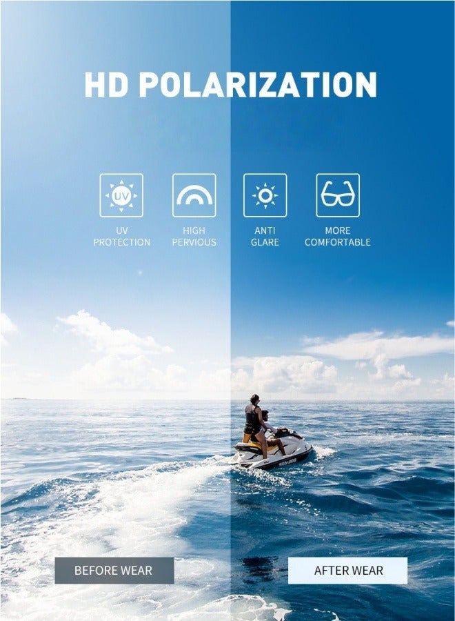 BESTPEAK Women's sunglasses, ultra-light classic sunglasses with large frame, easy to carry UV400 protection lenses, free glasses case and lens cloth (black) - Image 2