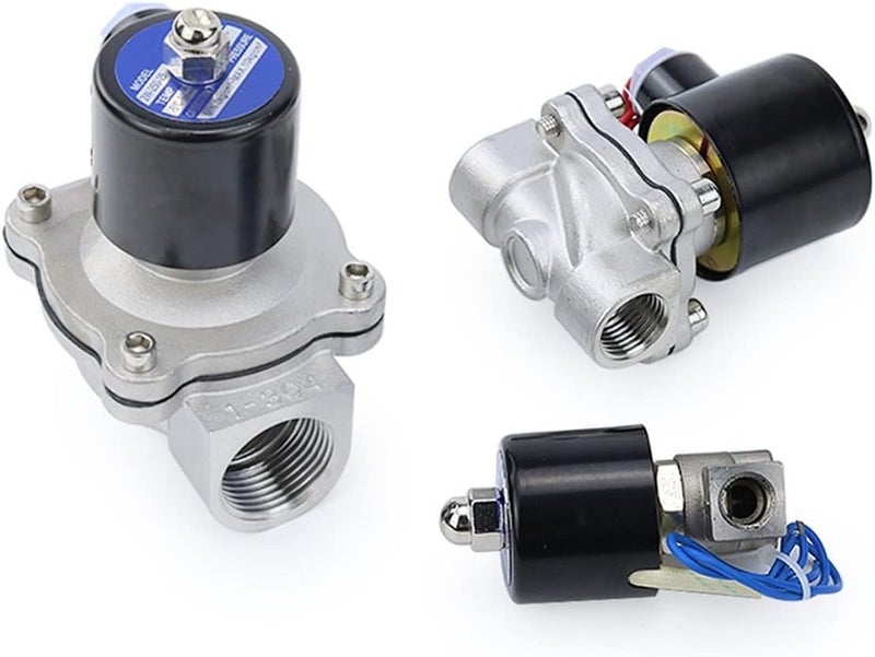 Youngran 1PCS 1/4" 1/2" 3/4" 1" Solenoid Valve 304 Stainless Steel DN8/15/20/25 Normally Closed Pneumatic for Water Oil Air 12V 24V 220V 110V Leisurely (Specification : DN20, Voltage : AC110V) - Image 5