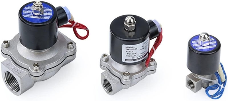 Youngran 1PCS 1/4" 1/2" 3/4" 1" Solenoid Valve 304 Stainless Steel DN8/15/20/25 Normally Closed Pneumatic for Water Oil Air 12V 24V 220V 110V Leisurely (Specification : DN20, Voltage : AC110V) - Image 4