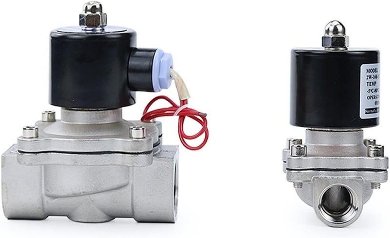 Youngran 1PCS 1/4" 1/2" 3/4" 1" Solenoid Valve 304 Stainless Steel DN8/15/20/25 Normally Closed Pneumatic for Water Oil Air 12V 24V 220V 110V Leisurely (Specification : DN20, Voltage : AC110V) - Image 3