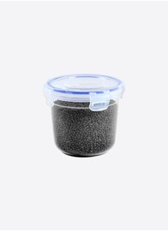 Dunya plastic BPA free rounded container box silicone lid seal airtight Lid Can be used for food Storage meal prep transparent (850 ml)