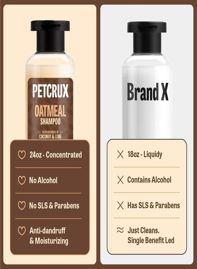 Petcrux Oatmeal Dog Shampoo 200ml - Sulphate & Paraben Free - Oatmeal with Goodness of Coconut & Lime - for Golden Retrievers, Labradors, Shih Tzu, German Shepherds - Image 4