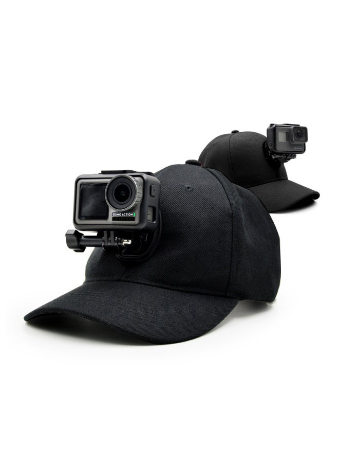 MAXCAM ماكس كام مناسب لكاميرات أكشن Dji Osmo 5 4 3 2، جوبرو 1312110987، مشبك قبعة، قاعدة قبعة بيسبول، ملحقات حزام رأس - Image 1