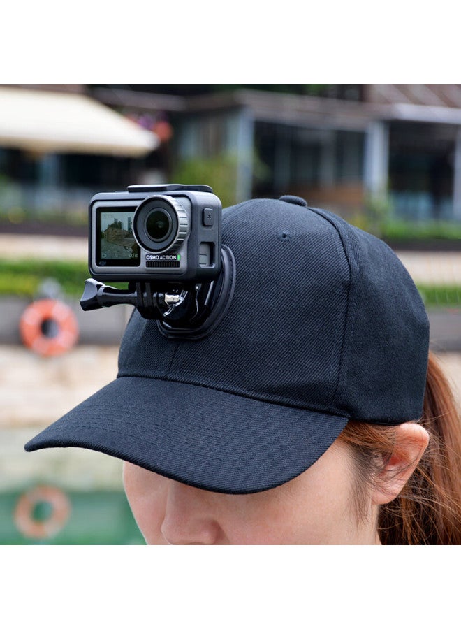 MAXCAM ماكس كام مناسب لكاميرات أكشن Dji Osmo 5 4 3 2، جوبرو 1312110987، مشبك قبعة، قاعدة قبعة بيسبول، ملحقات حزام رأس - Image 4