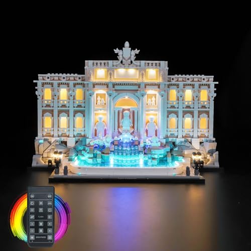 LocoLee Light kit Compatible with Lego Trevi Fountain No Model Only Light LED Lighting Accessories Compatible with Lego Roman Wishing Fountain 21062 RC Version - Image 1