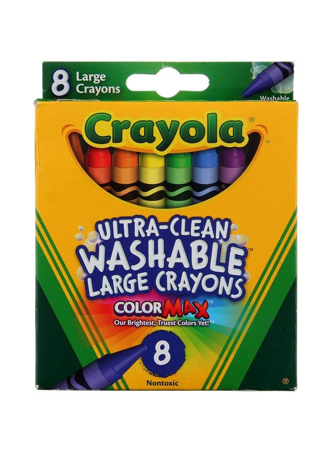 Crayola Washable Crayons Large 8 Colors/Box Total 12 Boxes - Image 2