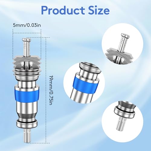 UwinVwin Valve Core for R410A R32 R22 Refrigerant High Pressure with PTFE Seal HVAC Replacement Part for Air Conditioning and Refrigeration Systems Pack of 50 - Image 3