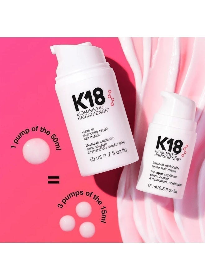 كيه ثمانية عشر ماسك كي 18 الإصلاحي الجزيئي للشعر بدون شطف 50ml - Image 5