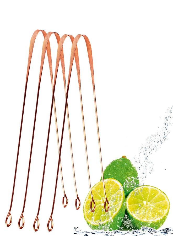 Nurpi Copper Premium Tongue Cleaner for Adults and Kids Fights Bad Breath Oral Health Care Tool, Easy to Use Travel Friendly- Pack of 4 - Image 1