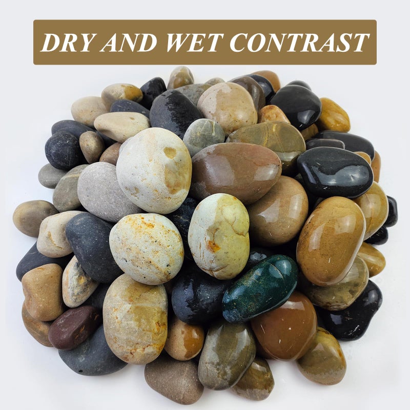 FANTIAN 20 lbs Large River Rocks for Outdoor Landscaping, 3-4 Inch Decorative Pebbles for Landscaping Garden Yard Paving Fish Tank Plant Crafting Walkways and Painting - Image 2