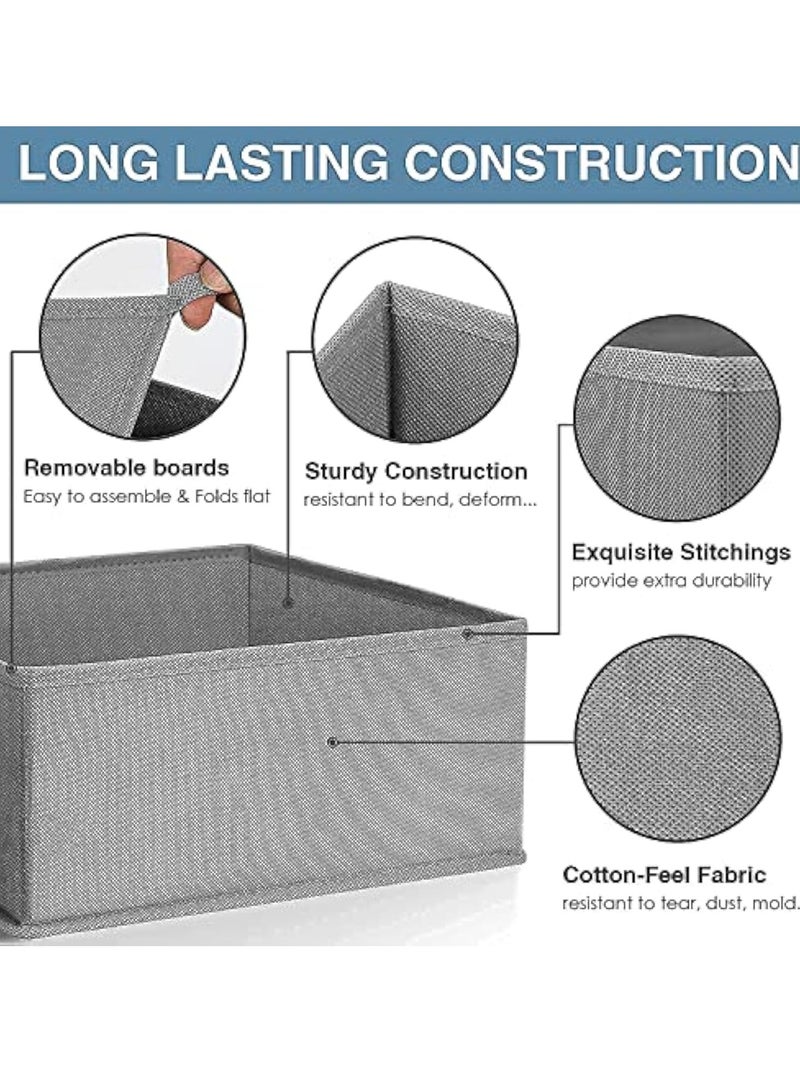 Arabest Drawer Organizer Clothes, 6 Pack Underwear Drawer Organizer, Foldable Closet Organizers, Storage Dresser Drawer Dividers, Cloth Drawer Storage Organizer Boxes, for Clothes, Scarves - Image 3
