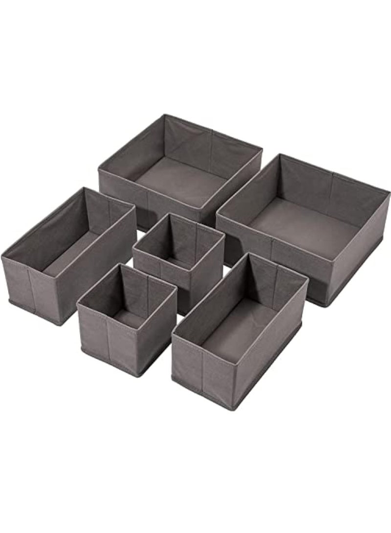 Arabest Drawer Organizer Clothes, 6 Pack Underwear Drawer Organizer, Foldable Closet Organizers, Storage Dresser Drawer Dividers, Cloth Drawer Storage Organizer Boxes, for Clothes, Scarves - Image 1