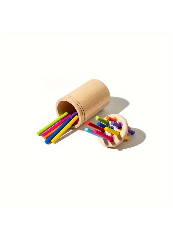 Wooden Sorting And Counting Toy For 3 6 Years Fine Motor Skills Development - Image 4