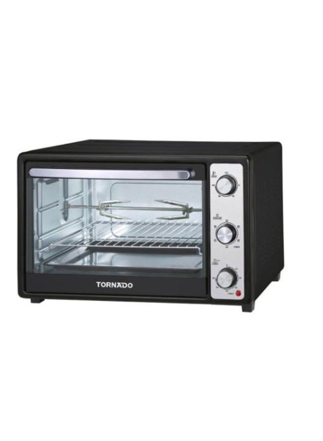 Tornado Electric Oven 46 Liter 1800 Watt Grill Fan Black