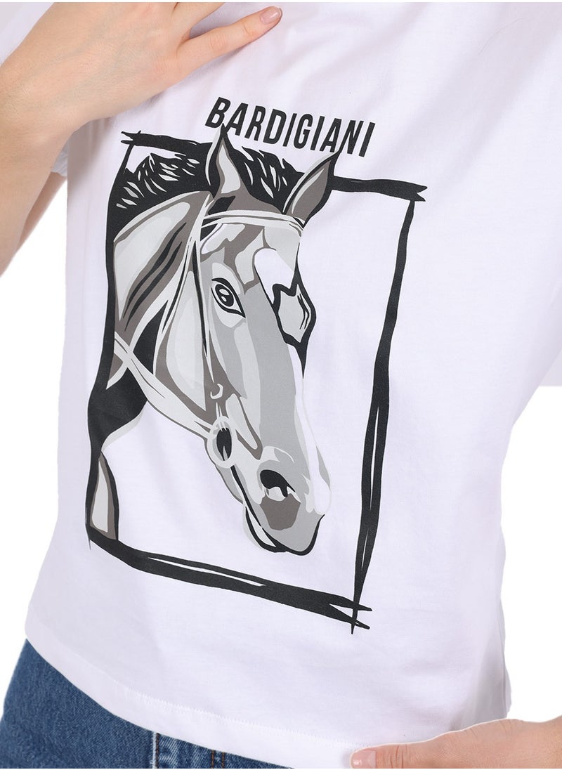 Bardigiani - RLT T-Shirt Shirt for Women - White 100% Cotton - Image 1
