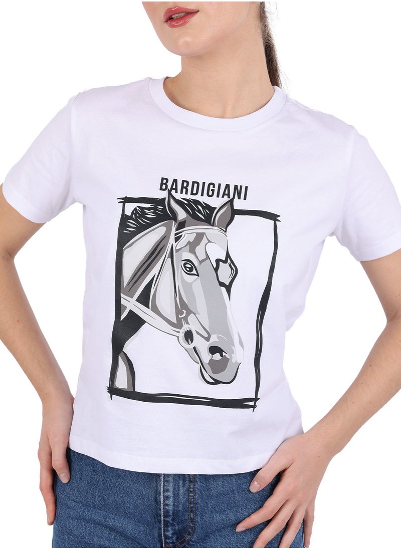 Bardigiani - RLT T-Shirt Shirt for Women - White 100% Cotton - Image 1