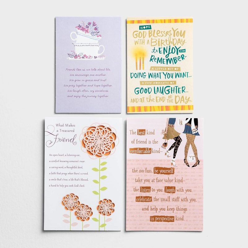 DaySpring  Birthday  Friendship  8 Greeting Card Assortment Pack with Envelopes J4523 - Image 3