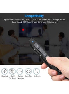 Presentation Clicker for PowerPoint Presentation Remote, RF 2.4GHz Wireless  Presenter Remote USB Google Slide Advancer PPT PowerPoint Clicker for Mac