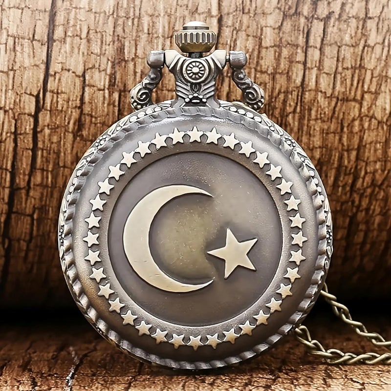 Tiny Tim Store Antique Bronze Pocket-Watch Vintage Theme Metallic Car Bike Home Key Chain & Key Rings Best Gift for Men & Women on Their Special Occassions (Islam Logo) - Image 4