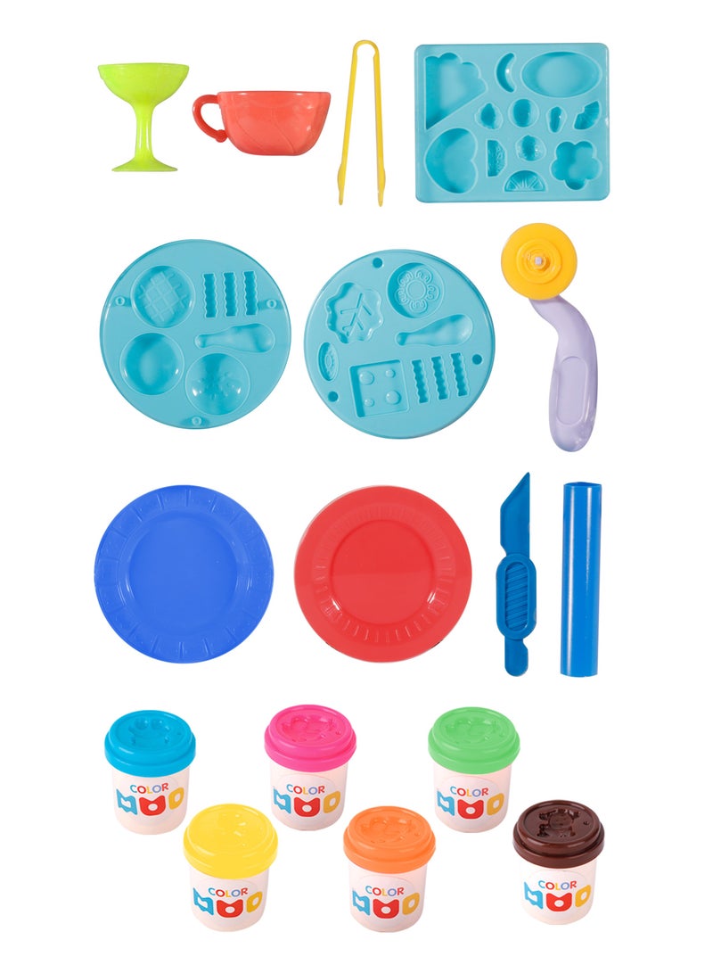 كلايمو - مجموعة صنع البرغر بالصلصال الملون | لعبة تشكيل ممتعة للأطفال مع قوالب وأدوات تزيين | لعبة طعام تخيلية لتنمية الإبداع - Image 2