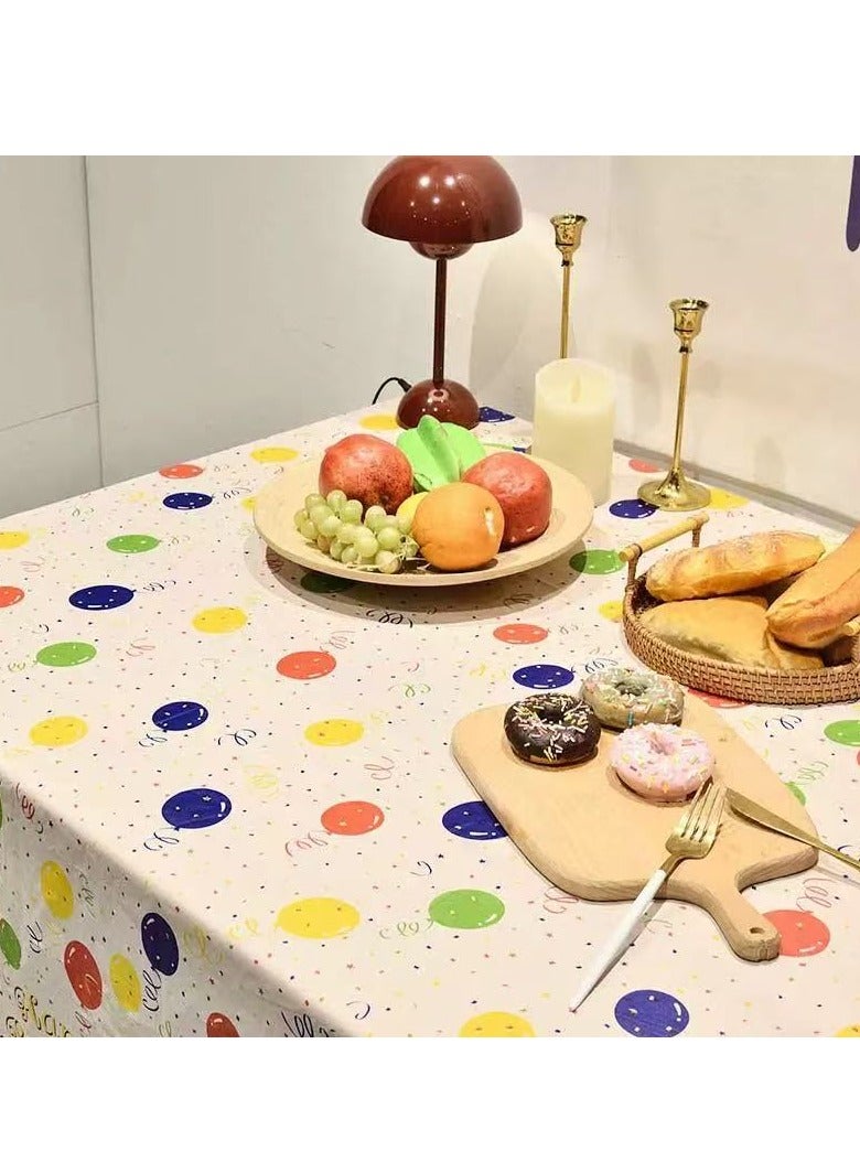 Colorful Balloon Party Tablecloth Party Tablecloth Layout  Birthday Party Tablecloth - Image 3